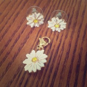 Origami Owl daisy dangle and earrings